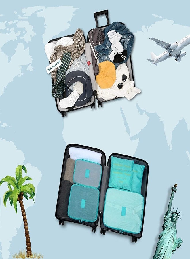 سنام مجموعة حقائب تخزين سفر محمولة من SUNAM مكونة من 6 قطع، مناسبة للملابس الداخلية، حقائب السفر، حقائب تنظيم الملابس، حقائب غسيل الملابس الشبكية (ألوان عشوائية). - Image 5